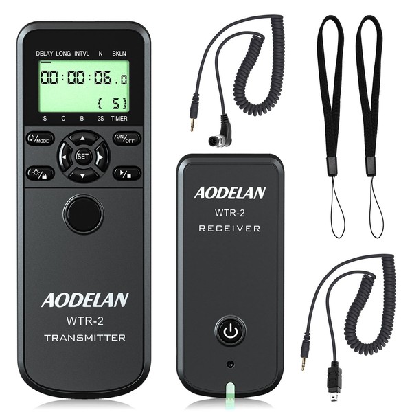 AODELAN Camera Remote Shutter Release for Nikon, Wireless Timer Remote