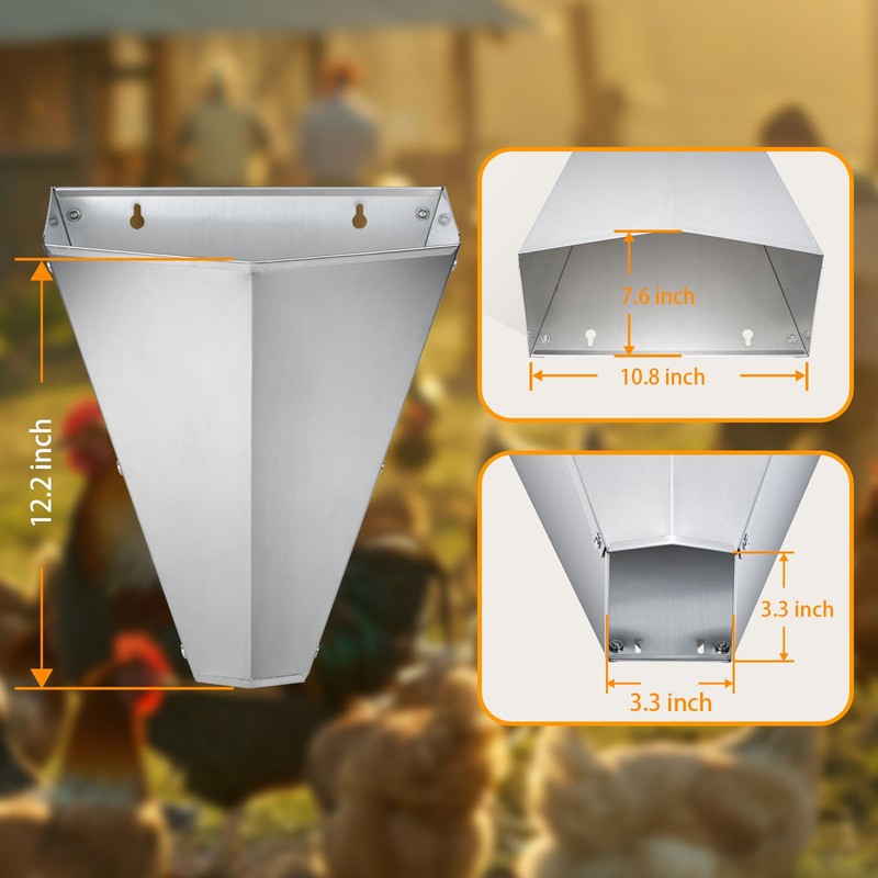 COZOFU Stainless Steel Poultry Processing Cone - Medium Chicken Holder