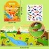 NEBURORA Reusable Puffy Sticker Book for Kids, 88 Dinosaur Stickers,