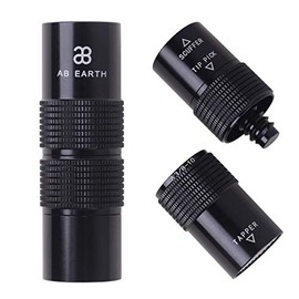 AB Earth Aluminum 4-in-1 Billiard Pool Cue Tip Accessory Tool Repair Kit (Scuffer, Aerator, Tapper, Joint Protector) (3/8 X 10)