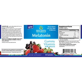 Best Earth Naturals Suplemento de apoyo para el sueño, gomitas de melatonina para adultos, sin gluten y vegetarianos, 30 gomitas (suministro para 30 d