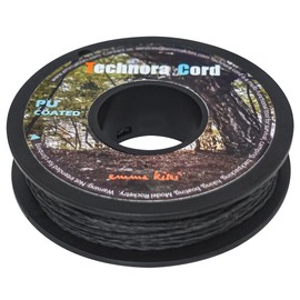 emma kites Black Technora Blade Line Cord Aramid Fiber Braided Construction 37M x 135kg / 300Lb Strength, 1.3mm Diameter, Coating Treatment, High Abrasion Resistant, High Strength, Low Stretch, Heat