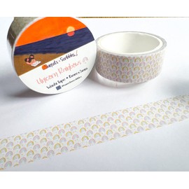 Sunsets and Scribbles Washi Tape, 15mm x 5mm, Journal Supplies, Decorative Tape, Cute Washi, Kawaii Washi Tape, Planner Supplies (Unicorn Rainbow FB)