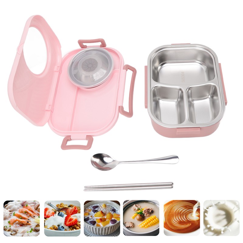 1450ml Bento Lunch Box Stainless Steel Compartment Thermal Bento Box
