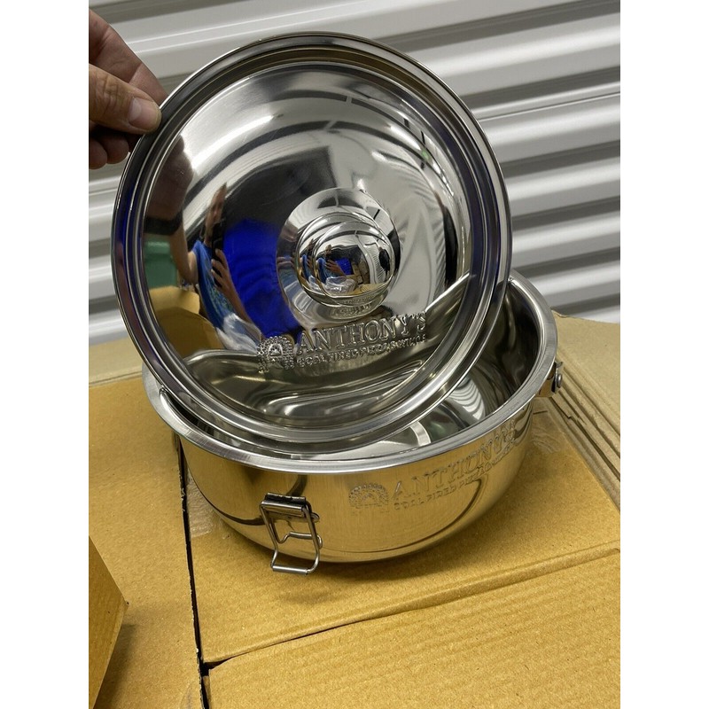 Anthony’s Coal Fired Pizza Stainless Steel Lidded Pasta Kettle Pot