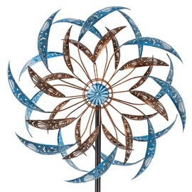 Stargarden Large Wind Spinners Outdoor, 23 Inch Kinetic Wind Spinner, Hollow-Out Metal Wind Sculptures & Spinners, Double-Side Windmill for Patio, Lawn, Garden Decor