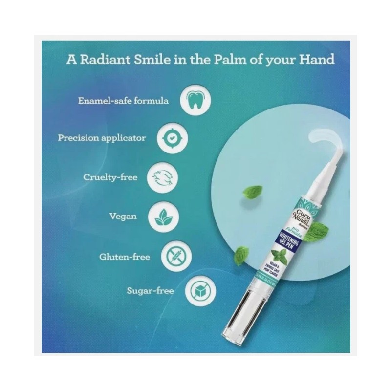 Gurunanda Basics Pro Formula Whitening Gel Pen, 2 ct.