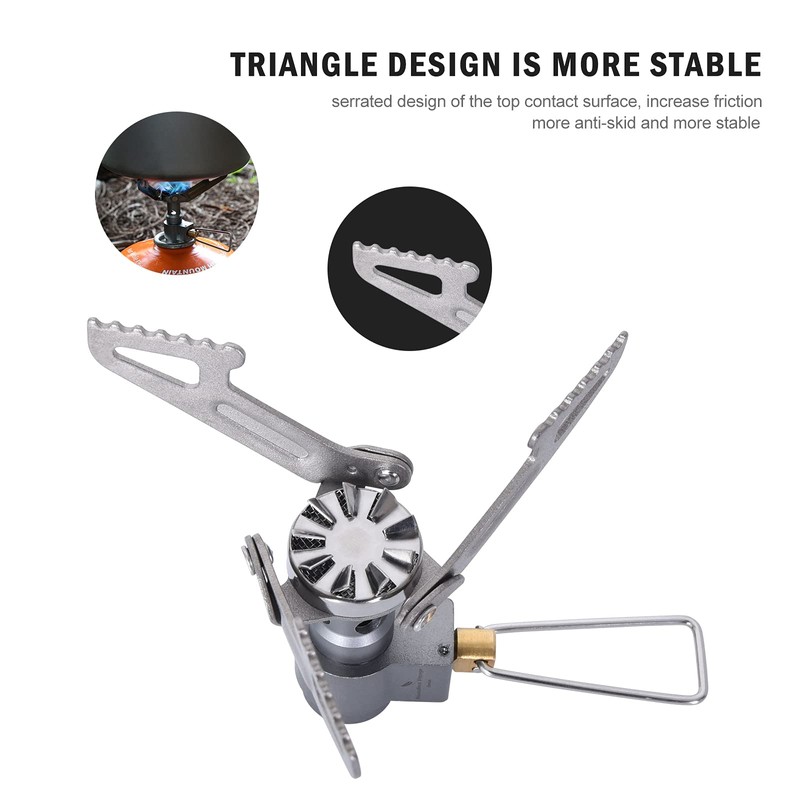 Boundless Voyage Titanium Mini Gas Burner Ultralight Furnace Camping Stove