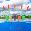 5Pcs Balsa Wood Short Fishing Floats Bobbers Set Tackle Accessory