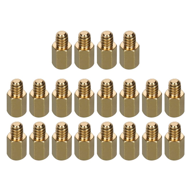 HanTof 6-32 Brass Motherboard Standoffs,ATX Case Standoffs, ATX Standoff for