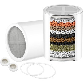 AWO 2 PACK Replacement Shower Filter Cartridge Compatible with Aqua bliss SF100 & SF220 Showerhead,Multi Stage Shower Filtration Systems for Hard Water Reduces Chlorine,Fluoride and Harmful Substance