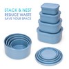 100% Silicone Food Storage Containers with Lids, 8 Pack, 10oz