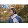 Funky Junque Ribbed Knit Scarf - Beige