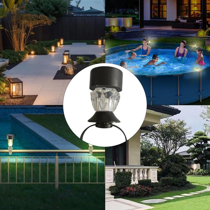 Solar Pool Lights for Above Ground Pools - Fence Above
