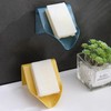 Automatic draining bathroom soap box soap box soap holder Soap dish navy 8ea