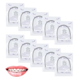 100 Piezas Arcos Niti, Archwire dental, Ortodontic Wires, Niti Super Elastic Archwire Ovoid Ortodoncia Dental, 10 Paquetes Lote Mixto