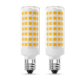 2-Pack E11 LED Bulb 7W 75W Equivalent Dimmable - 750LM Candle Shape, 110-130V Wide Voltage, E11 Candelabra Base for Chandeliers/Table Lamps/Deco Lighting (Warm White 3000K)