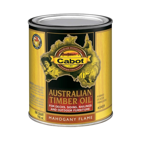 Cabot Australian Timber Oil Wood Stain and Protector, Mahogany Flame,