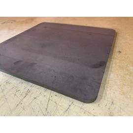 Synergy Steel Designs 1/2" x 16" x 16" Steel Plate with Rounded Corners, A36 Steel