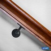 XFORT Smithy's Range Black Antique Handrail Brackets, Traditional Cast Iron