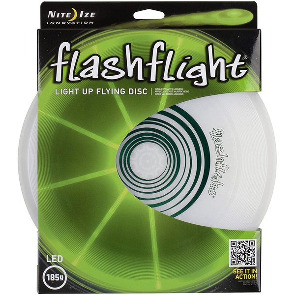 Nite Ize Flashflight LED Light Up Flying Disc, Glow in The Dark for Night Games