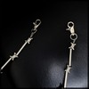 White Fang AZ196 Wallet Chain, Fall Prevention, Barbed Wire, Lock,