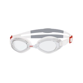 Zoggs Unisex Adult Endura Swimming Goggles, White/Red/Clear, One Size