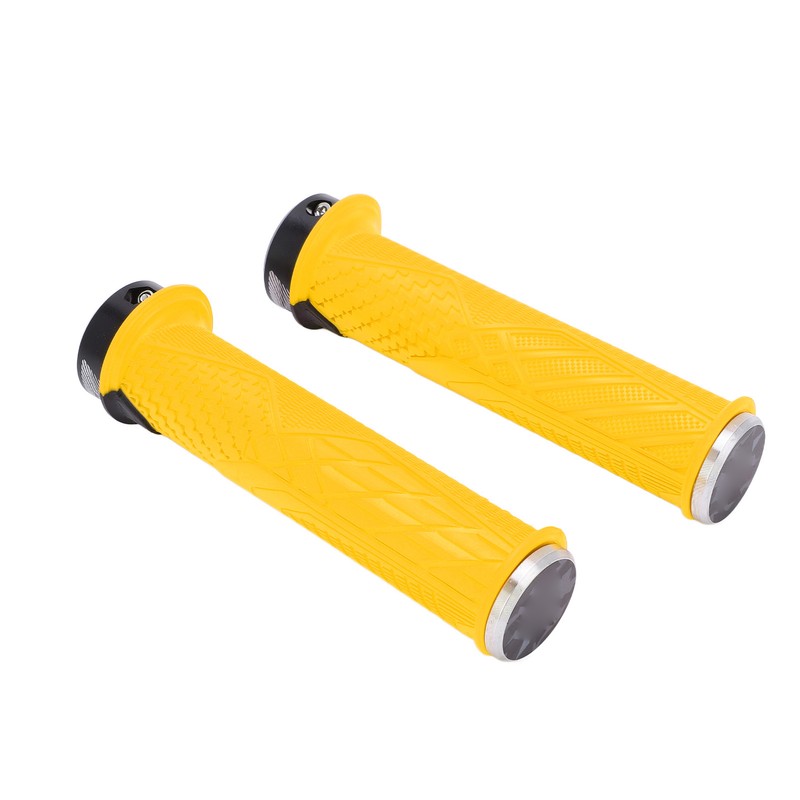 2PCS ENLEE Mountain Bike Handlebar Grips Comfortable TPR Rubber Locking