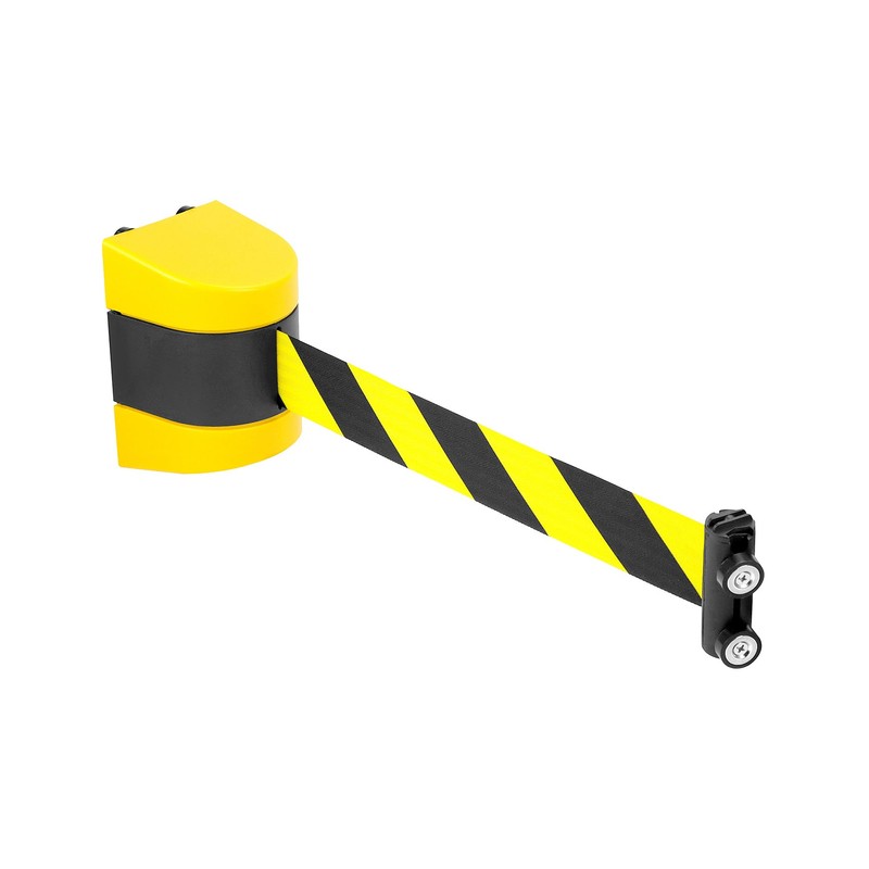 QWORK Magnetic Wall Mount Retractable Belt Barrier - Crowd Control