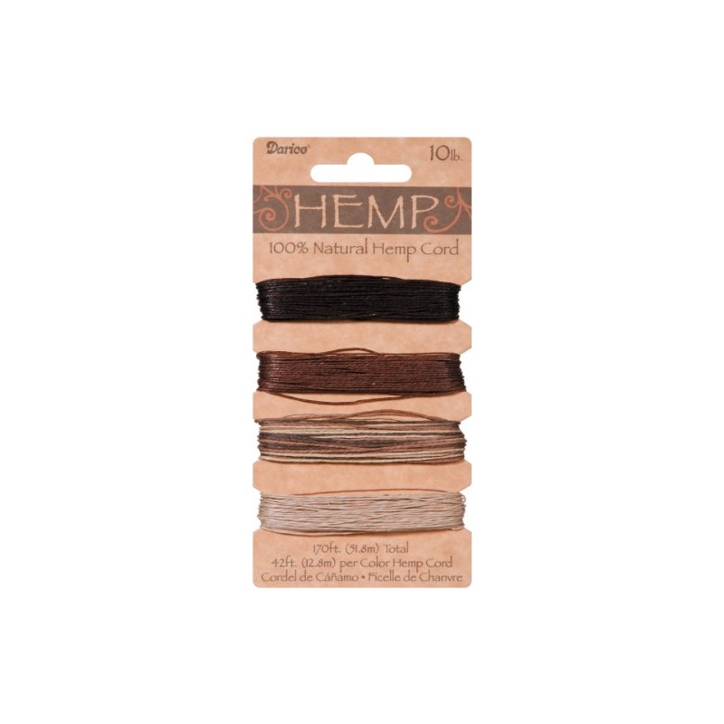 DARICE 1936-91 Hemp Cord Sets, 10-Pound by 170-Feet, Earthy, Assorted