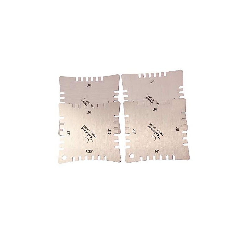 RuiJOTWAT 4pcs Notched Radius Gauges Guitar Notched Radius Gauges for