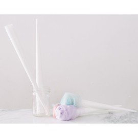 Cotton Candy Express 100-Count Paper Cones for Cotton Candy Making, White