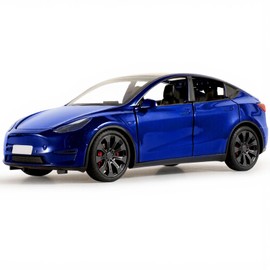 FRJV Toy Cars for Boys Diecast Car 1 24 Scale Y Toy Car,Collectible Die Cast Model Cars,Metal Pull Back Cars with Lights and Sounds,Toy Cars for Boys Age 4-7（Blue）