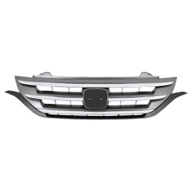 Kojem Front Bumper Grille Compatible with 2012-2014 Honda CRV CR-V 4-Door Hood Upper Grill w/Chrome Molding Trim Replacement for HO1200211, 71121T0GA01ZA