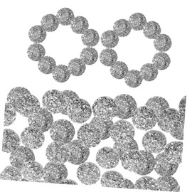 VICASKY 100pcs Flat Back Rhinestones for Crafts Round Glitter Crystal Gems for Art Makeup Nail Decorations Home Decor and More Silver