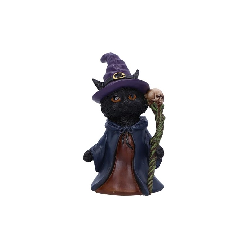 Nemesis Now Whiskered Wizard 5.5" Resin Black Cat Figurine Black