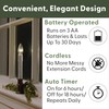 612 Vermont Ultra-Bright LED Window Candles with Timer, Battery Operated,