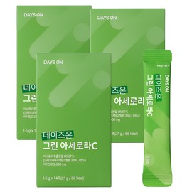 Days On Green Acerola C Naturally Derived Vitamin C Stick 14 Packets Refreshing Daily Care Home Shopping 3 Packs / 데이즈온 그린 아세로라C 천연 유래 비타민씨 스틱 14포 상큼한 데일리케어 홈쇼핑 3통