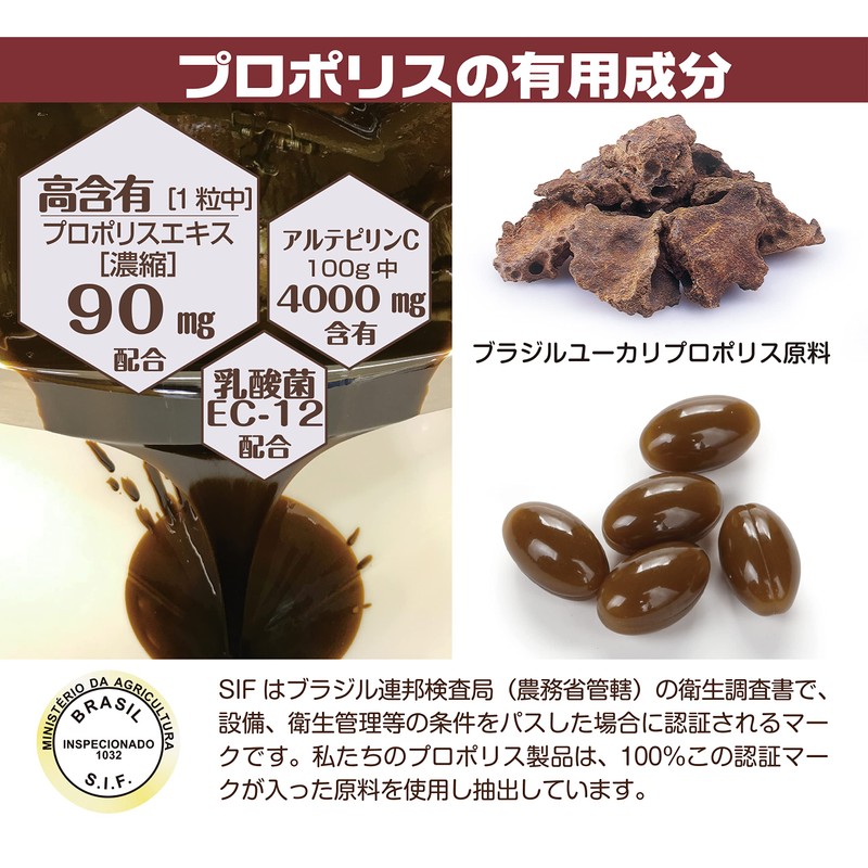 粒状 プロポリス 200粒 ブラジル産 プロポリス使用 武州養蜂園 アルテピリンC フラボノイド プロポリスエキス