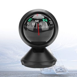 Car Compass, Ship Compass, Adjustable Electronic Compass for Boat Navigation, Explorer Compass for Car Compass for Vehicle Boats, Black