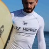 UPF50 Sun Protection Men's Long-Sleeved Shirt Surf Monkey Recycled Fabric,