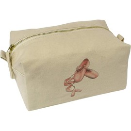 'Ballet Shoes' Canvas Wash Bag/Makeup Case (CS00037440)