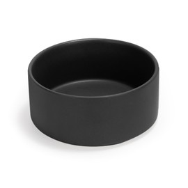 SPUNKYJUNKY 28.7OZ Ceramic Dog and Cat Bowl, Modern Cute Weighted Food Water Bowl for Replacement Black (1 Pack)