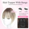 Cesomeey Hair Topper Clip in Bangs, 360° 3D Cover Hair
