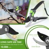 2 Pcs Pruning Shear Sturdy Steel Hand Pruner with Ergonomic