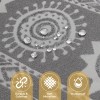 Gray Boho Farmhouse Modern Shower Curtain Set Waterproof Polyester Neutral