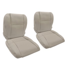 FSHero Riding 4pcs Grey Front Driver and Passenger Side Bottom and Top Back Seat Covers Fit for Sequoia Tundra 2000 2001 2002 2003 2004 2005 2006