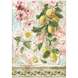 Stamperia Blue Dream - Lemons Rice Paper Multicolour A4 DFSA4741