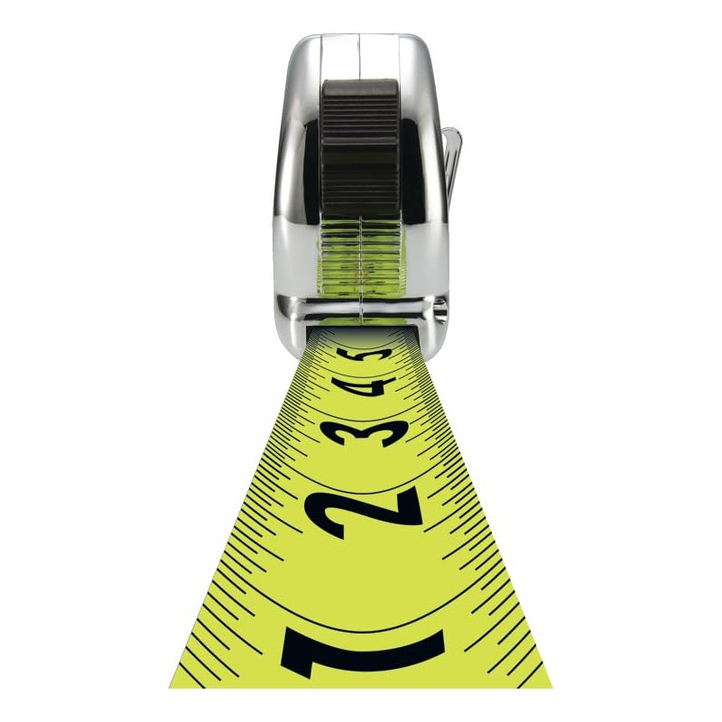 Komelon 430HV High-Visibility Professional Tape Measure, 30-Feet by 1-Inch, Chrome