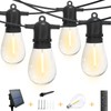 yaojin 33(27+6) ft Solar String Lights Outdoor, Waterproof with USB